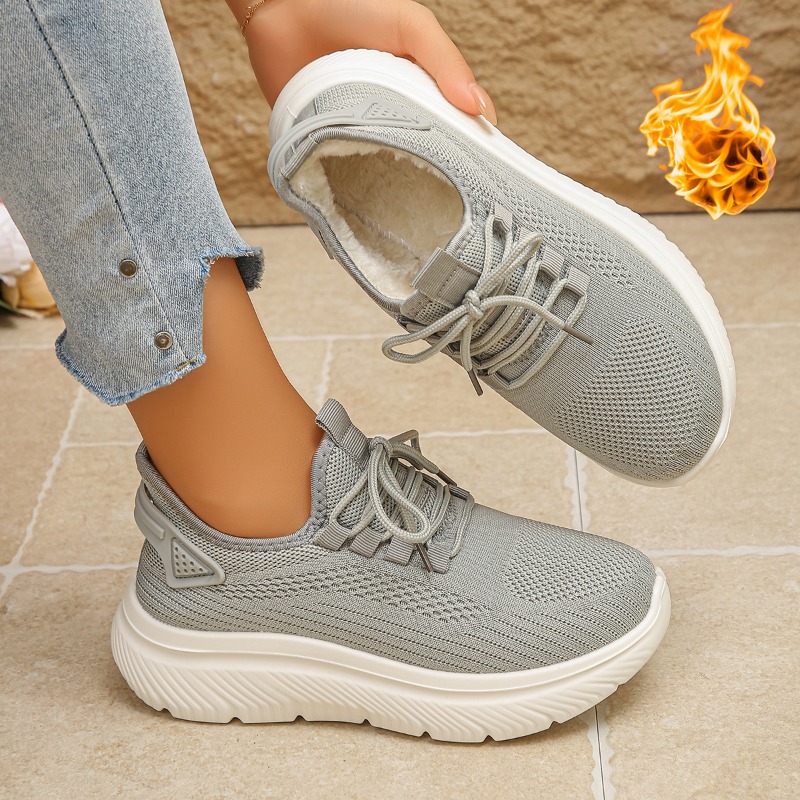 2027 Women's Outdoor Walking S - Knit Fabric Lace Up Sneakers review and price