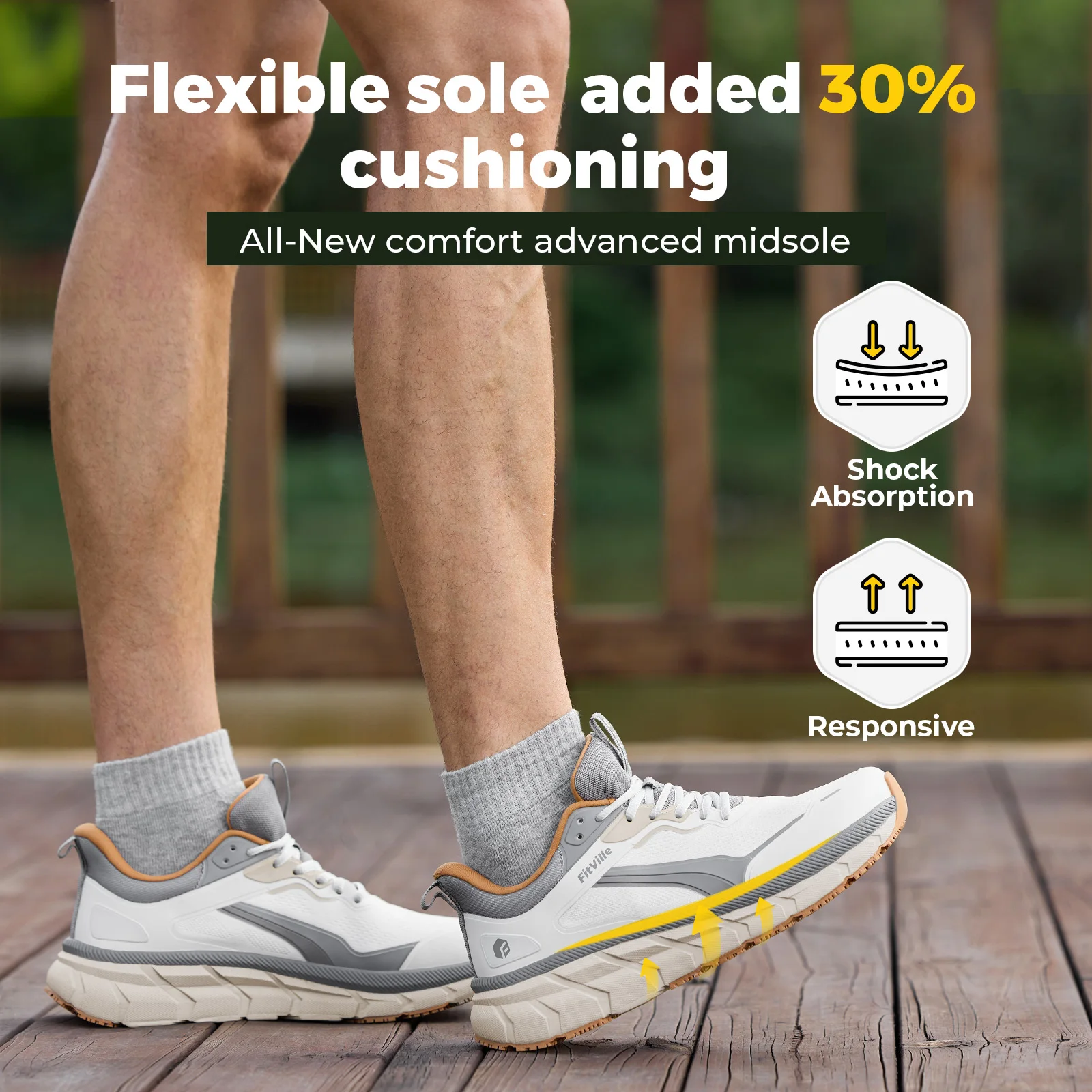 FitVille Extra Wide Toe Men's  - Wide Toe Box Running Sneakers review and price