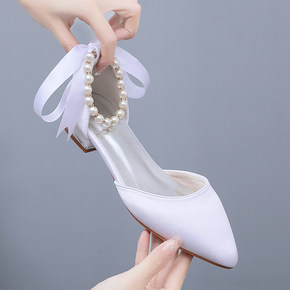 Wedding Shoes Bride Flat Heel  - Sandals review and price